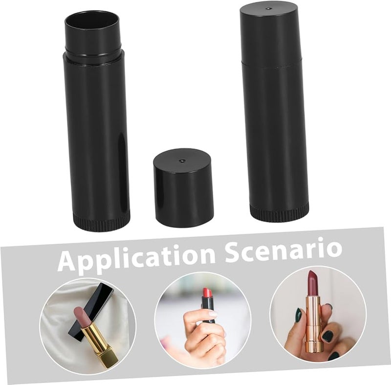 Black Empty Lip Balm Tubes 30Pcs Refillable DIY Lip Gloss Containers Makeup Accessories - Image 3